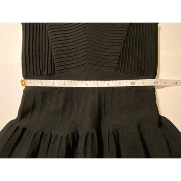 Sam Edelman Black Ottoman Deco Drive Sleeveless Fit & Flare Dress Size Small - Picture 11 of 13